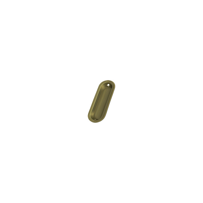 Flush Cup / Bin Pull, Antique Brass