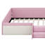 Daybed Upholstered In Velvet, Featuring Stairs & Gas Lift Ottoman For Storage, With Cushioned Guardrails-2083827472-2083827484