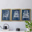 Antique Chair Blueprint IV - Ensemble de 3 peintures sur toile encadrées-1252570567-1252570556
