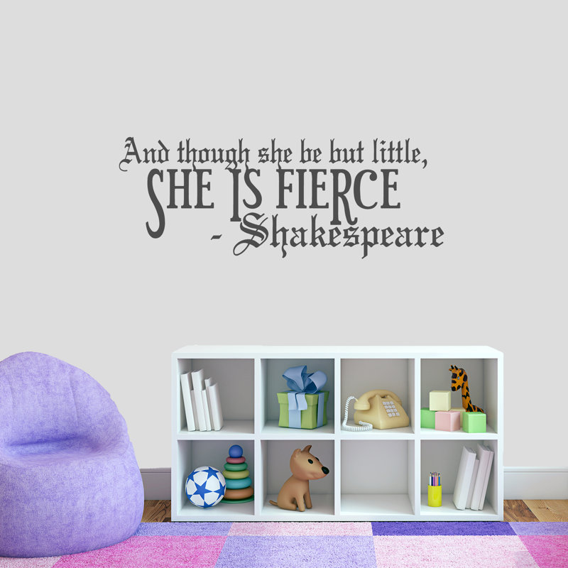 Adhésif décoratif «She is Fierce», Gris foncé