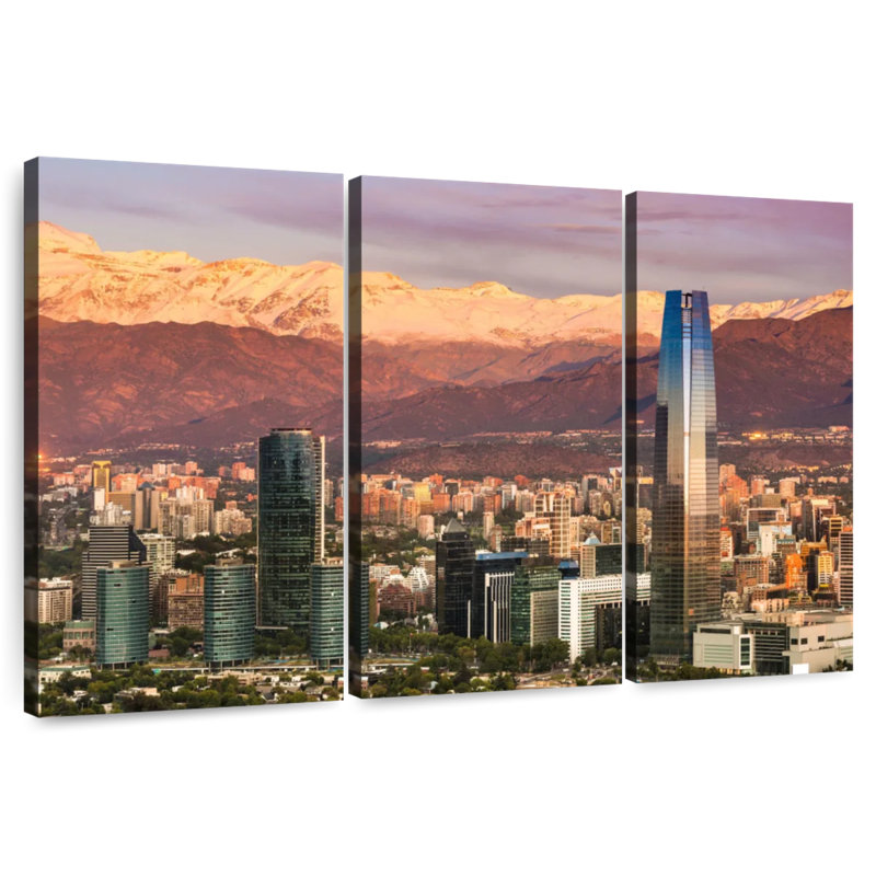 Santiago De Chile, 20" H x 33" W