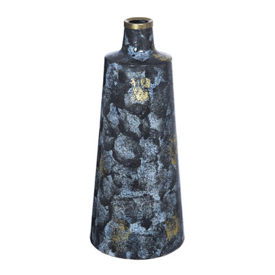 Vase de table en verre doré / bleu 14,6 "