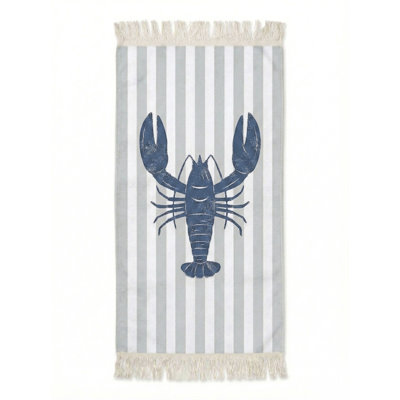 Blue Lobster Point Turkish Cotton Towel