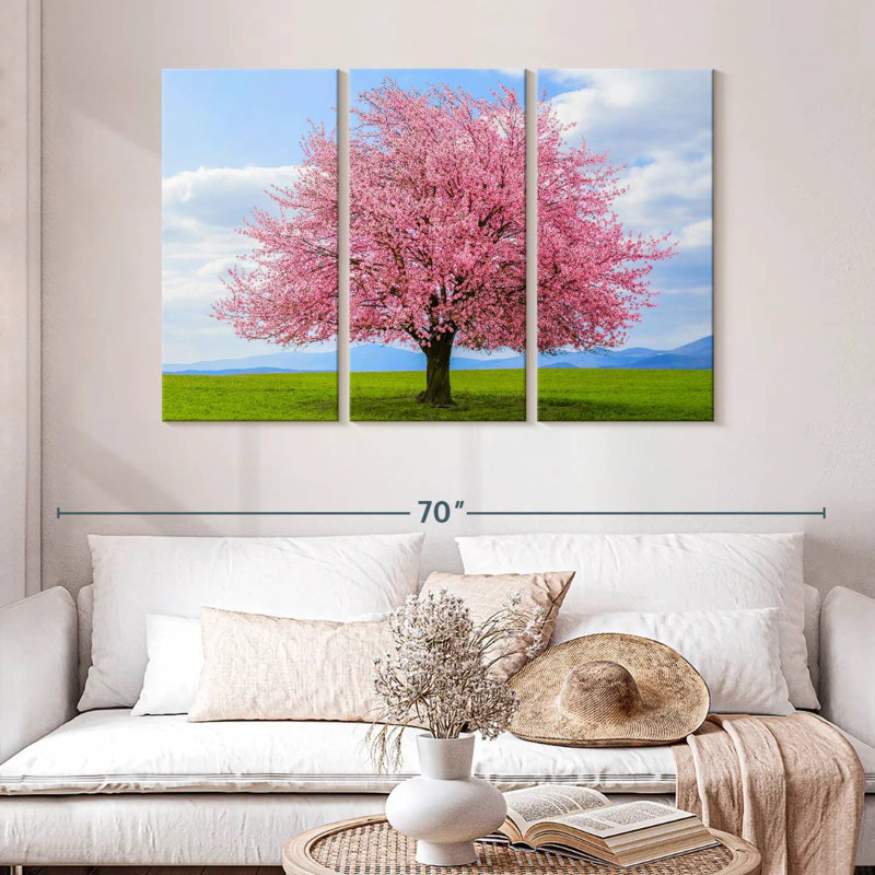 Harnek fleurissant arbre sakura, H 32 po x l 50 po