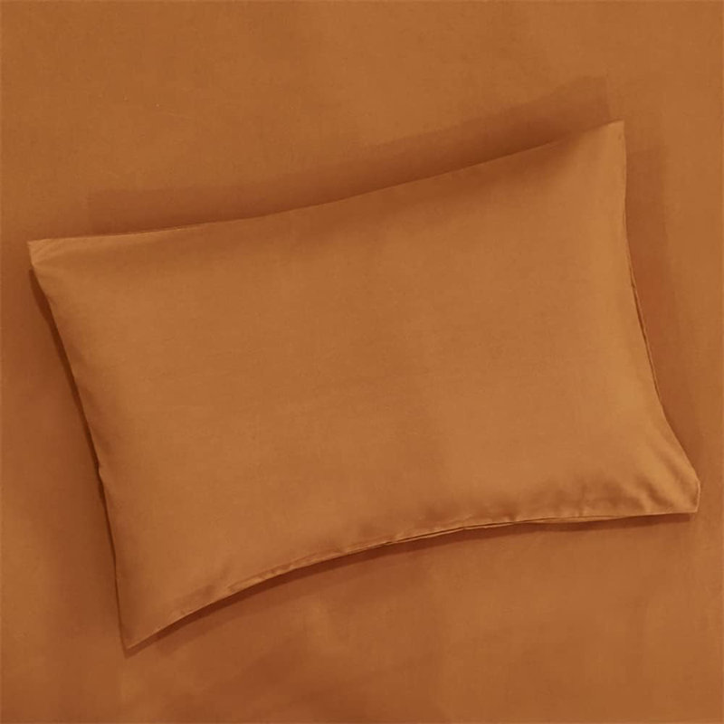 Wellboo 2 Pieces Pillowcases Standard Envelope Closure Pillowshams Pack of 2, 20inX30in, Pumpkin Color