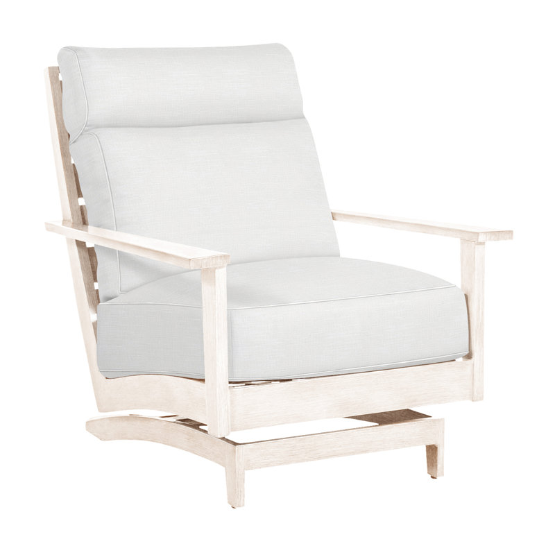 Kennebunkport Patio Lounge Chair with Cushions, Oyster, Rollo Lace, Welt + Standard fill