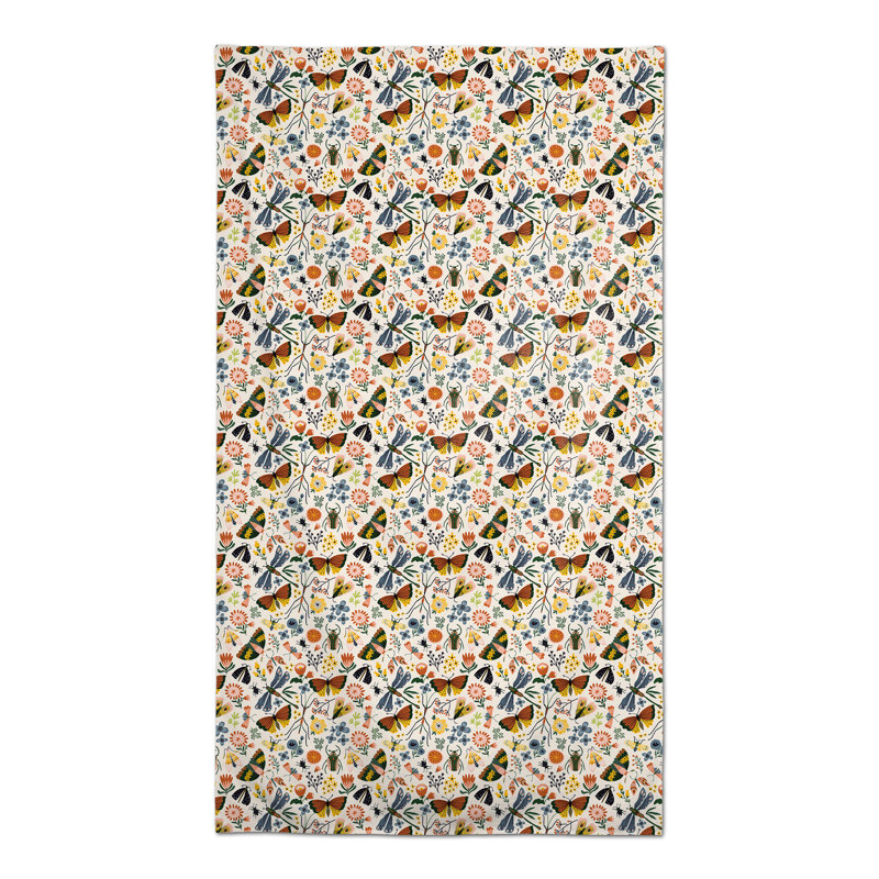 Nappe florale en polyester, L 102 po x l 58 po