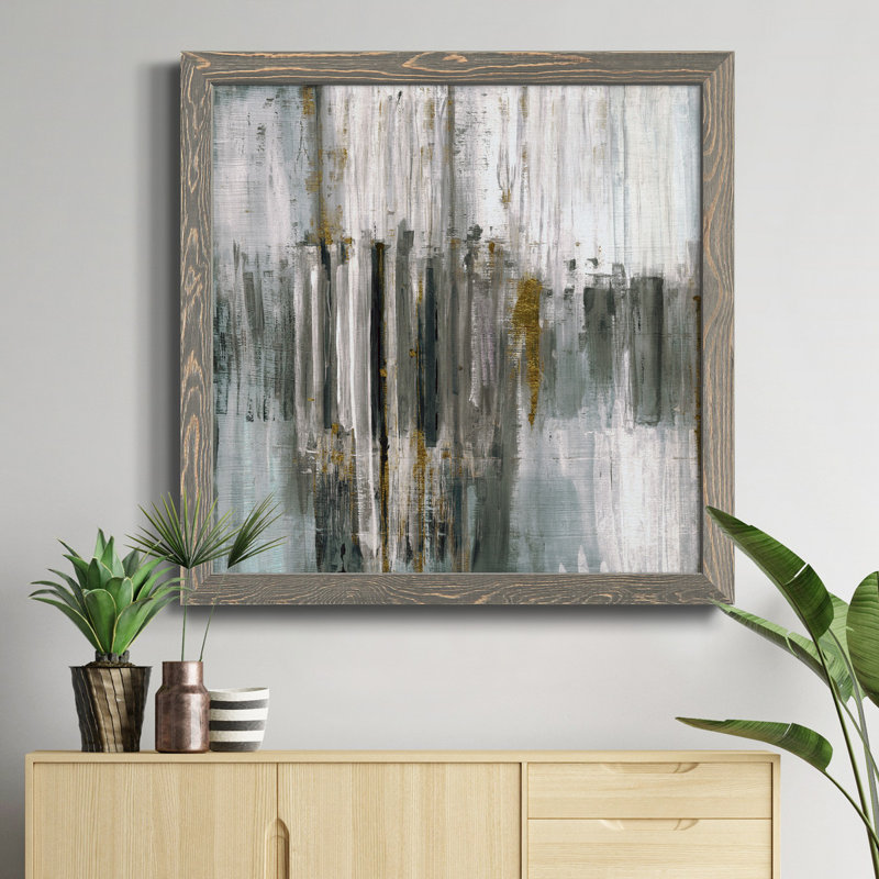 " La Vie ", 31.5" H x 31.5" W x 1.5" D, Gray Framed