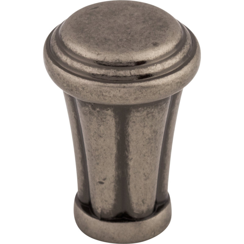 Luxor 7/8" Diameter Round Knob, 7/8" Knob Diameter, Pewter Antique