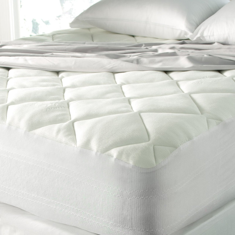 Extra Deep & Plush Rest-Fill Down Alternative Bamboo Blend Mattress Pad with Quiet Bottom, King