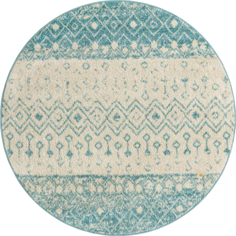 Somerville Geometric Indoor Rug, Round 5'3"