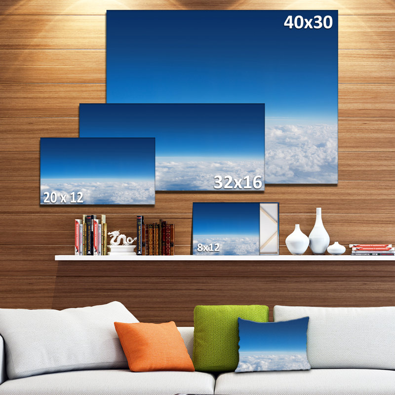 «Puffy Clouds dessus de la vue», reproduction de photo sur toile tendue, H 16 po x l 32 po x P 1 po