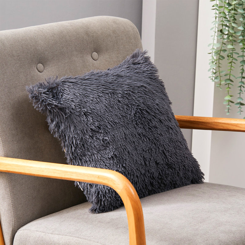 Arvizu Square Cushion Cover, Grey