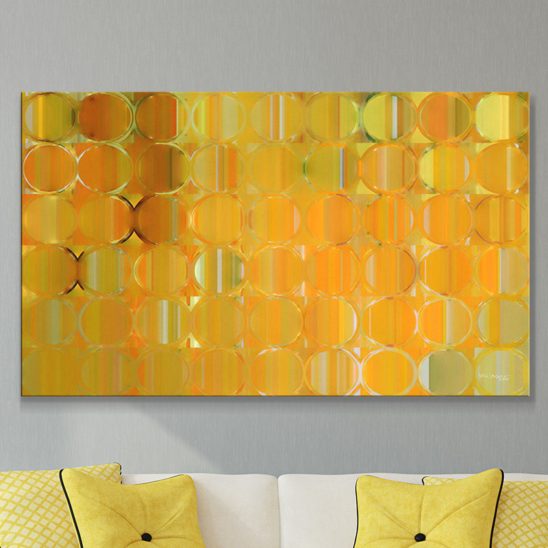 «Circles and Squares # 19», reproduction d'art, H 36 po x l 60 po x P 1,5 po, Toile tendue