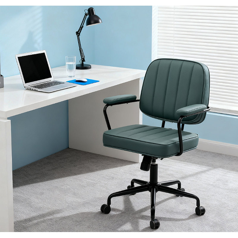 Office Chair, Adjustable For Home & Office, Comfy Seating With Stylish Retro Vibe