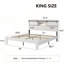 Structure de lit avec station de charge, aucun sommier requis, fonctionnement silencieux, structure robuste et assemblage facile-1060766099-1060766097
