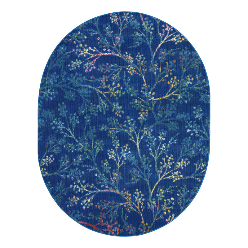 Antony Floral Indoor Rug, Oval 5'3" x 7'10"