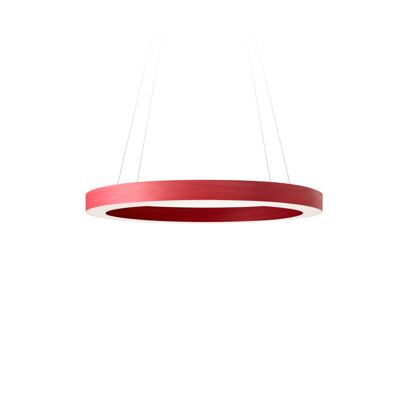 Oh! Line 1 - Light LED Pendant, 2" H x 23.6" W x 23.6" D, Red