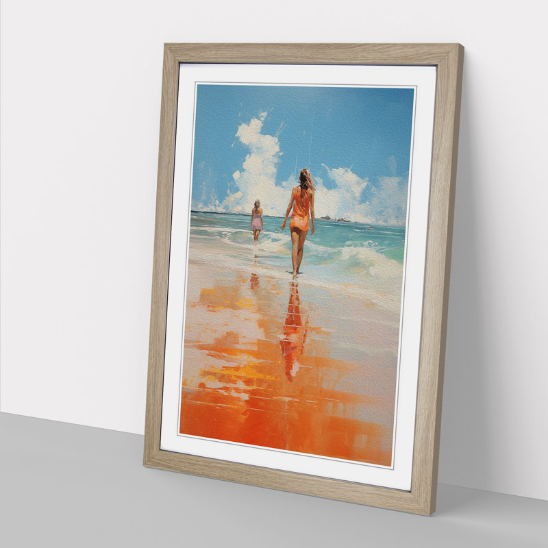 Single Picture Frame Print on Wood, 46cm H x 34cm W, Oak Framed