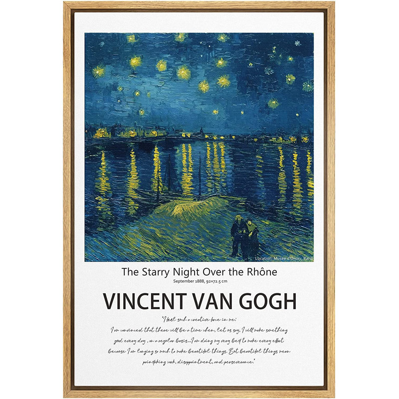 Signe, reproduction d'art sur toile encadrée, Vincent Van Gogh, H 36 po x l 24 po, Brun