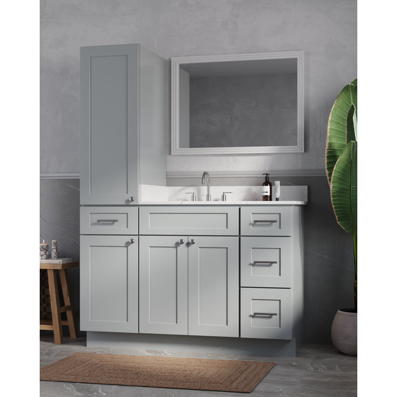 Ensemble de meuble-lavabo simple 51 po Disar, Gris