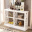 Console, table d'entrée, table de vestibule avec espaces de rangement ouverts à 3 niveaux et pieds en «X»-640890739