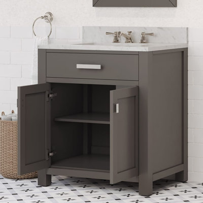 Minnetrista Single Bathroom Vanity with Marble Top