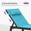 Structure d'extérieur surdimensionnée en aluminium pour chaise longue de piscine avec table d'appoint et roues-1454203796