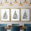 Christmas Holiday Art VI - reproduction sur mesure encadrée de qualité supérieure - 3 pièces-1830521620-1830521621