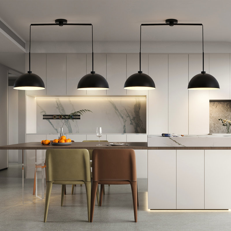 Luminaire suspendu 41 po noir moderne 41 po