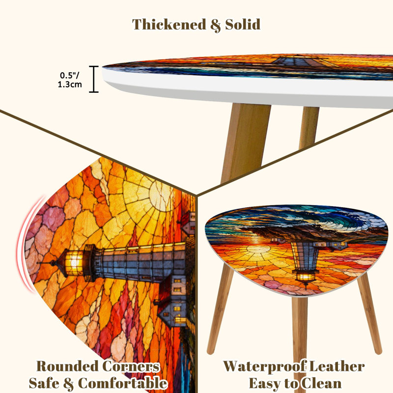 Ensemble de 2 tables basses gigognes Triangle