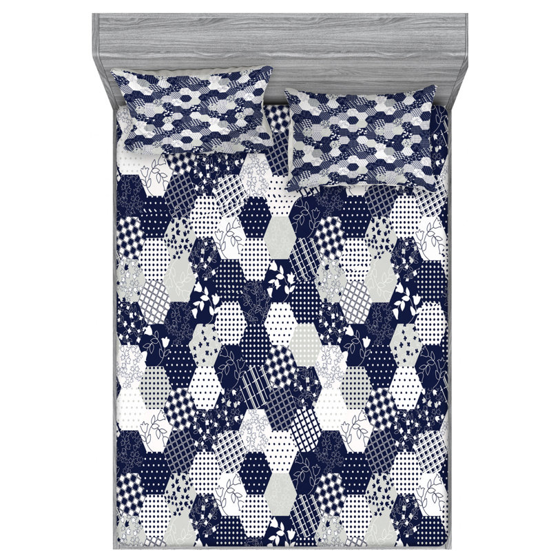 Microfiber Geometric Sheet Set