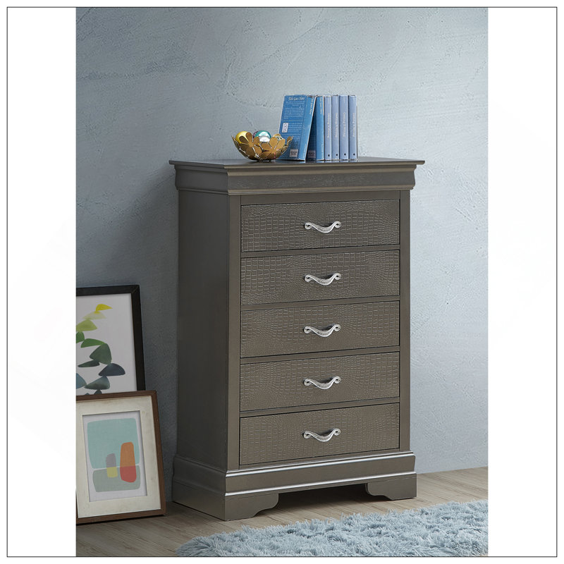 Commode noire élégante en métal transitionnel