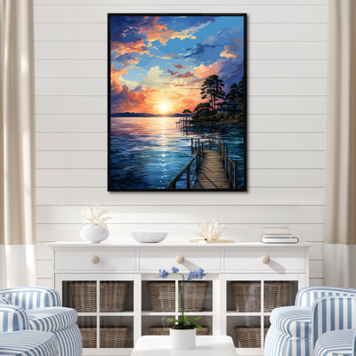 Algonquin Pier and Dock Tranquil III, reproduction d'art sur toile