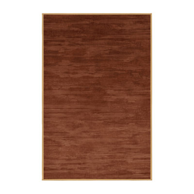 Machine Washable Abstract Brown Area Rug