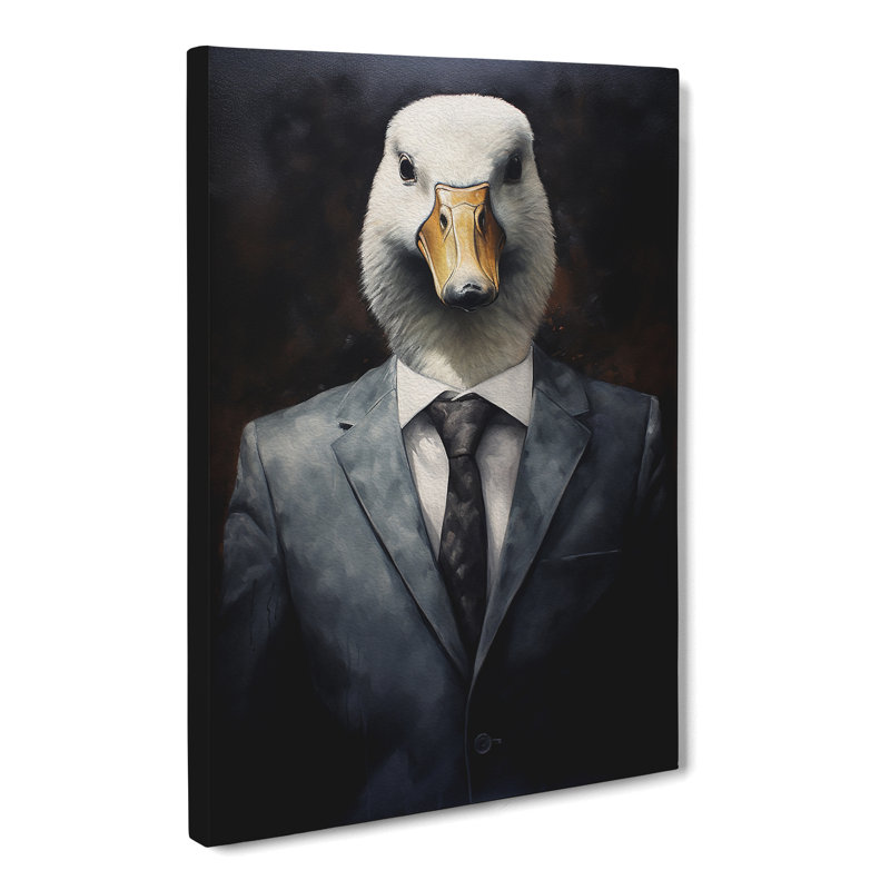 Goose in a Suit Painting No.2 - Wrapped Canvas, 76cm H x 50cm W x 3cm D