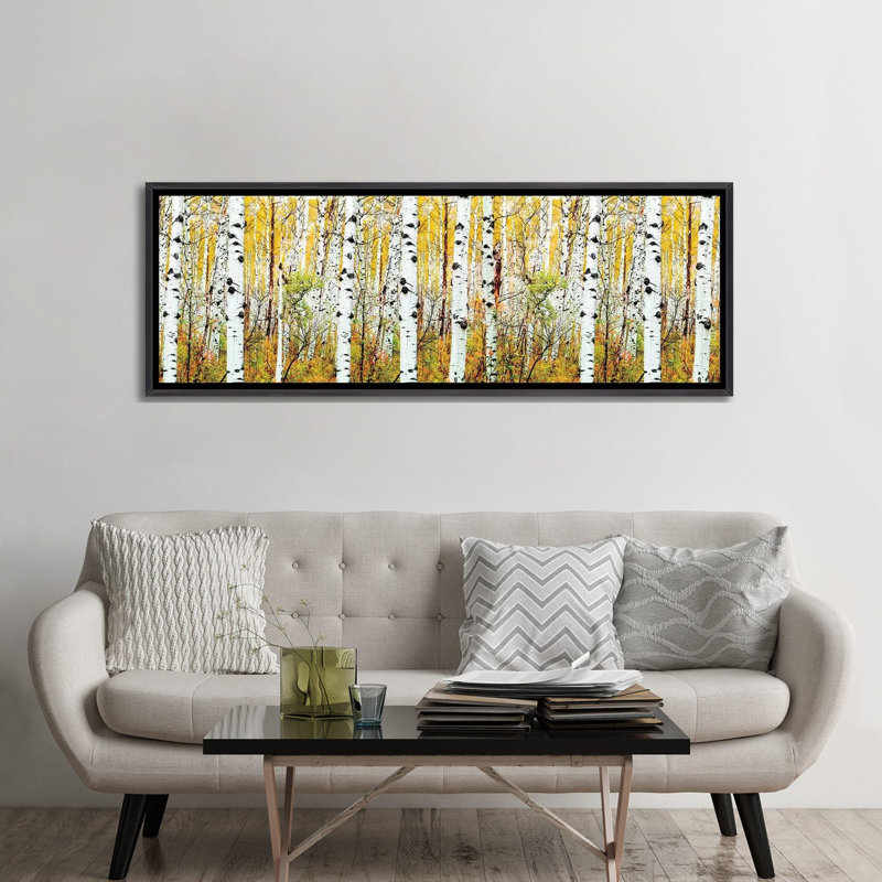 «Aspen Trees Panorama, Colorado» par Susanne Kremer, impression panoramique sur toile, H 24 po x l 72 po x P 1,5 po