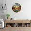 Horloge murale vitrail, art décoratif unique - horloge murale 24 po