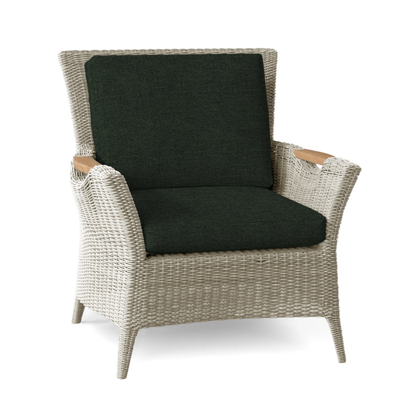 Culebra Outdoor Teak Lounge Chair, Millstone, Textured Charcoal
