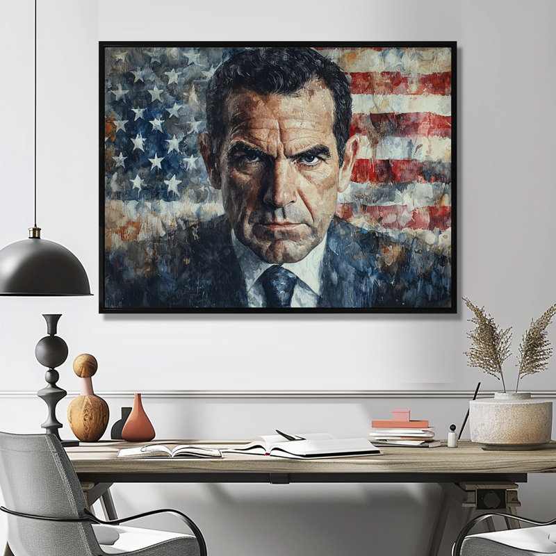 Steinar - Fashion Wall Art, H 16 po x l 32 po, Picture Framed, Noir, noir, noir, noir