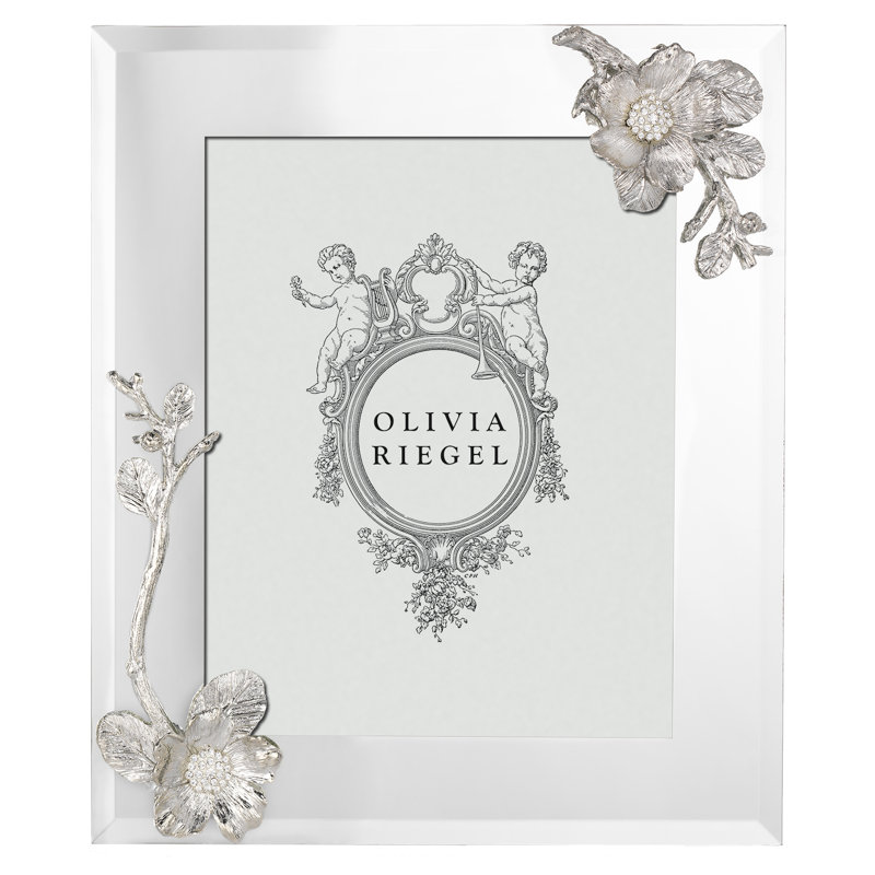 Botanica Glass Picture Frame, Silver, 8" x 10"