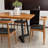 Burlywood Rectangular Solid Wood Dining Table-1159484644