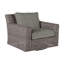 Fauteuil rustique tissé pivotant (sans haut-parleur) gris ardoise-792342735-684744691-684744451