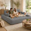 Canapé-lit convertible en chenille avec coussins-131217717-131217721