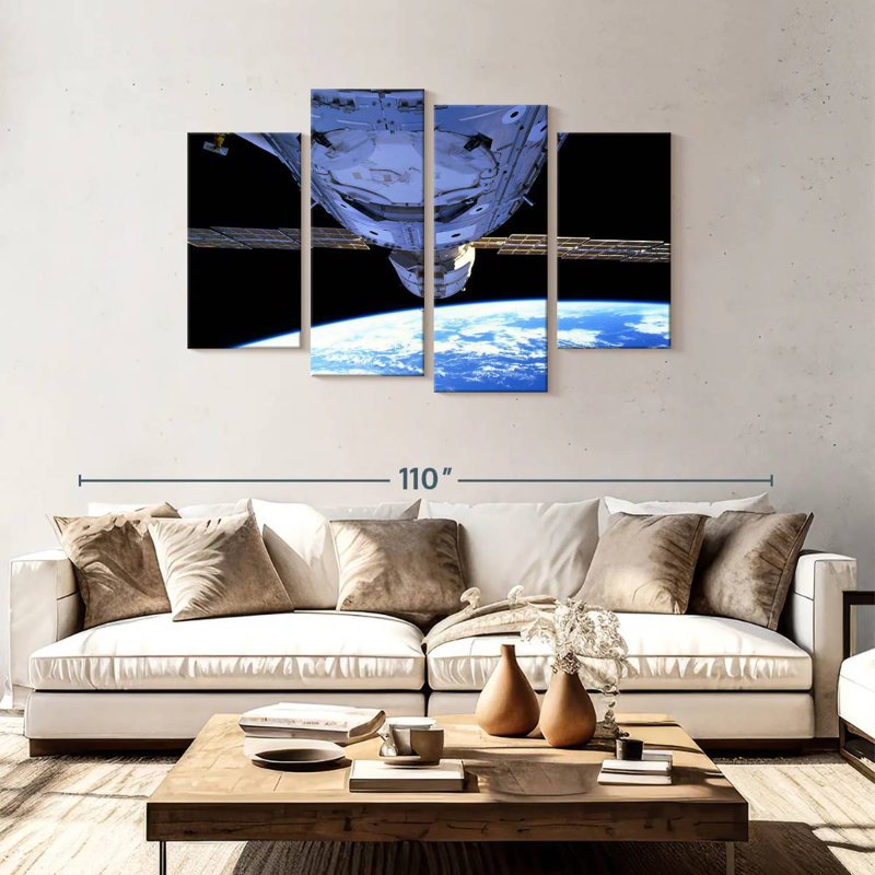 International Space Station View, H 48 po x l 75 po
