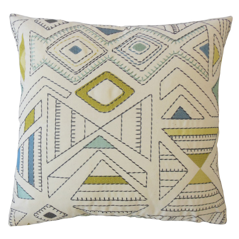 Oreiller en coton Xolani, 18 po x 18 po, Jardin
