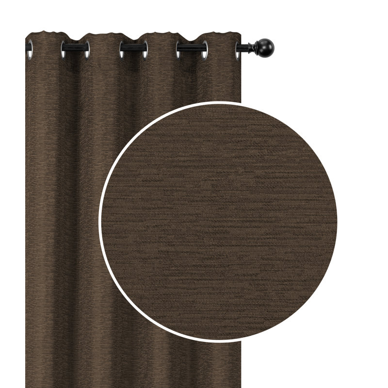 Blackout Curtains / Drapes Pair, 54" W x 84" L, Brown