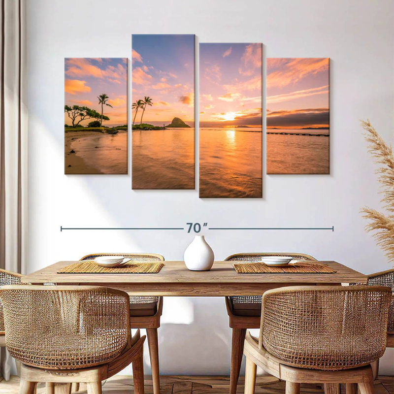 Coucher de soleil tropical Gillard Hawaii, H 42 po x l 68 po