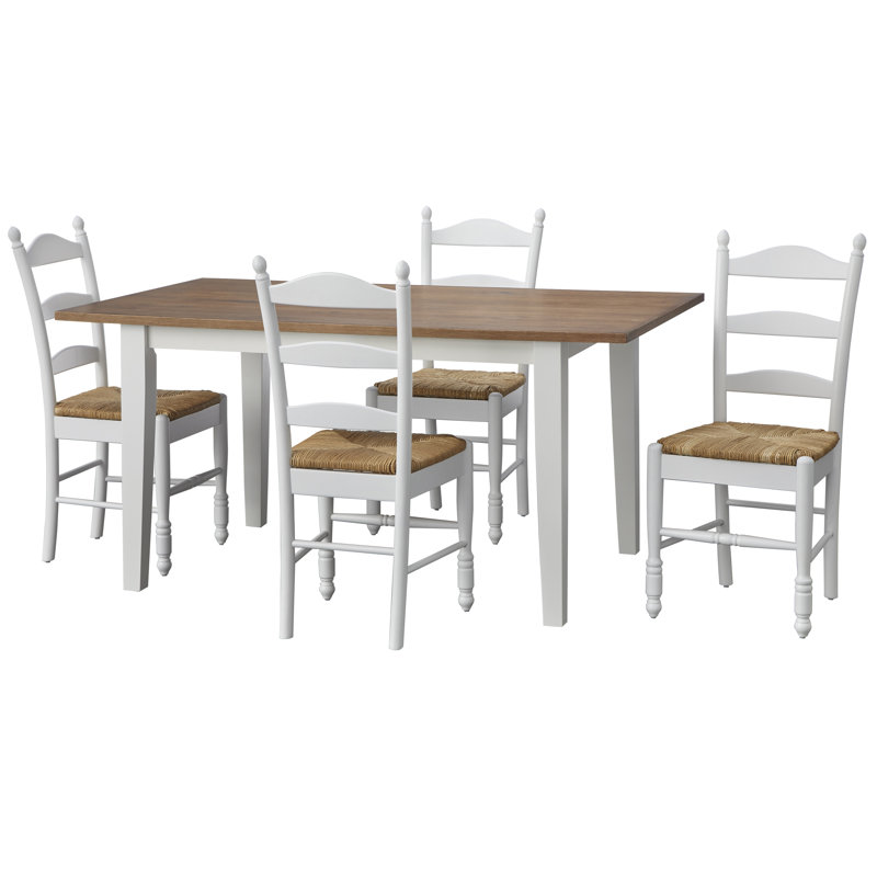 Buitrago Dining Set, 5 Pieces: Table, 4 Chairs