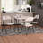 COSCO XL 5-Piece Folding Indoor/Outdoor Dining Set w/ 36" Fold-in-Half Card Table w/ Handle